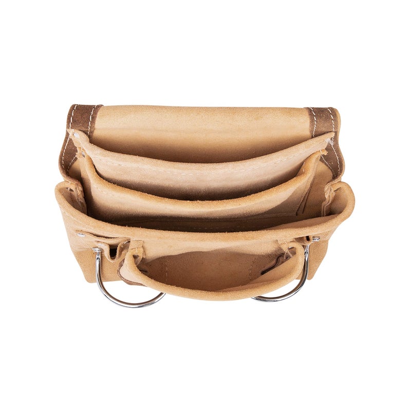 LAUTUS Leather Tool Pouch Bag |Carpenter, Construction, Framers, Handyman |2 Hammer Holders, 10 Pockets| - Image 4
